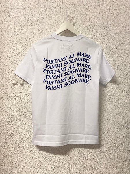 T-shirt Mimì à la Mer Portami al Mare bianca/blu