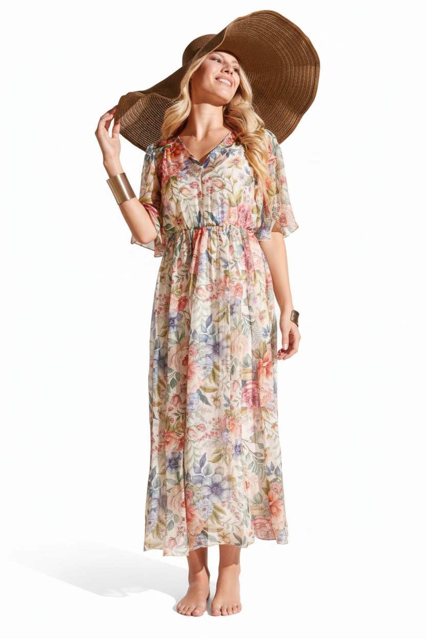 Abito Flirt seta fiori