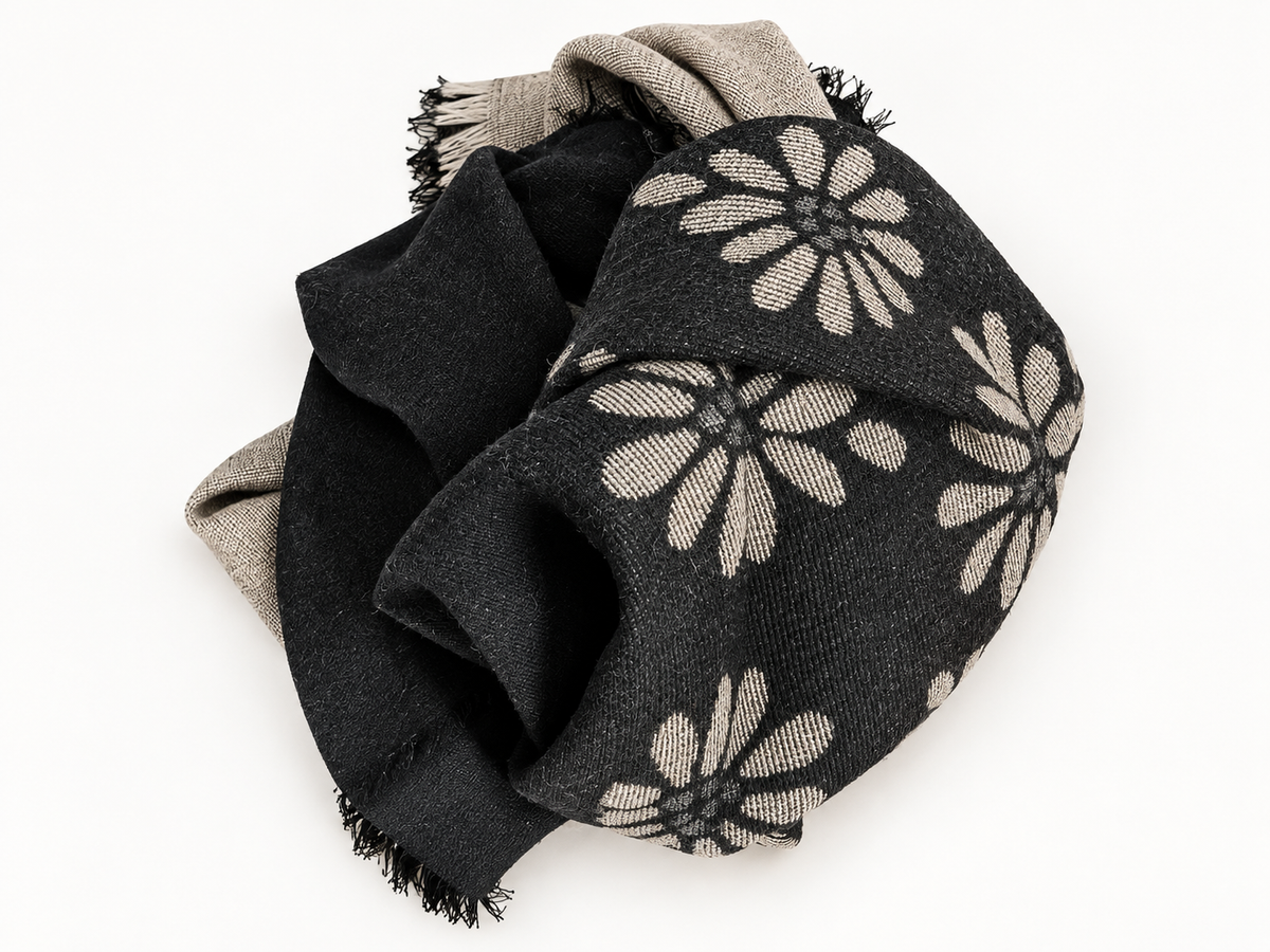 Sciarpa Flirt fiore nero