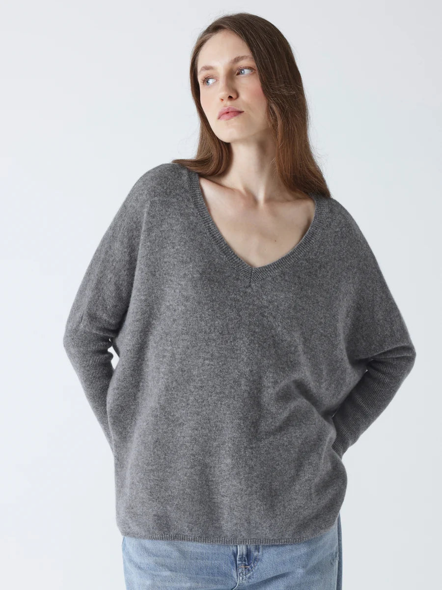 Maglione Absolut Cashmere Camille dark grey melange