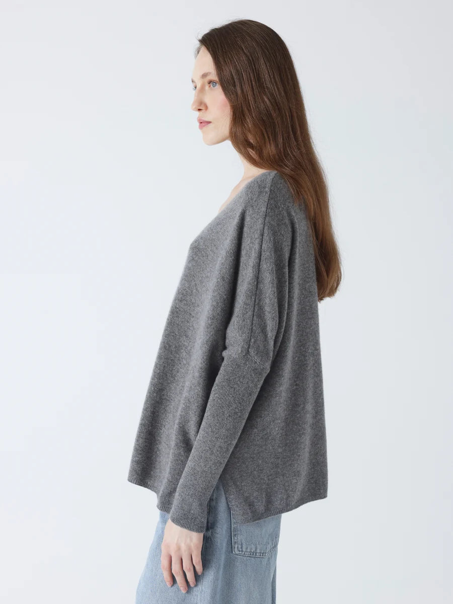 Maglione Absolut Cashmere Camille dark grey melange