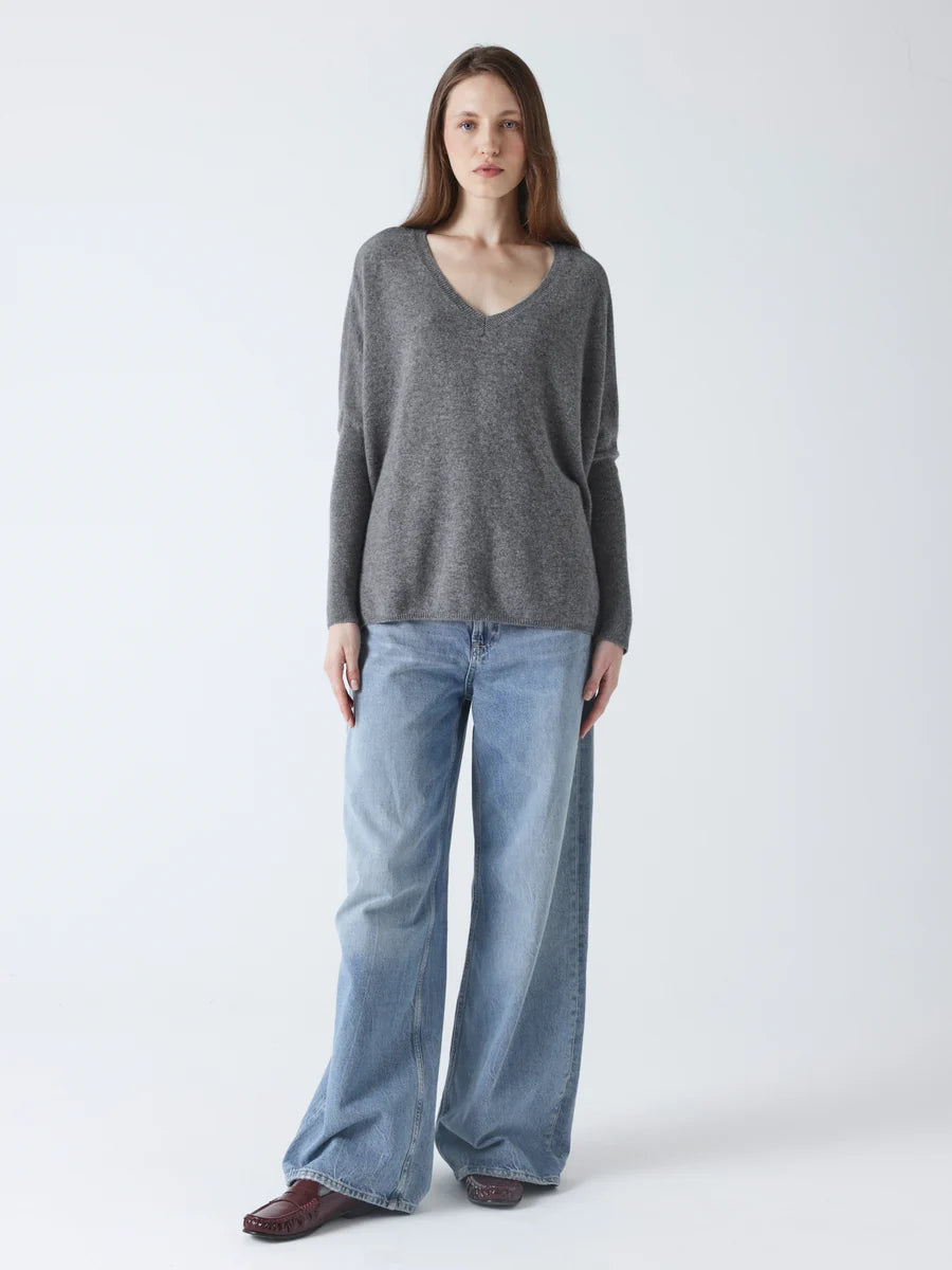 Maglione Absolut Cashmere Camille dark grey melange