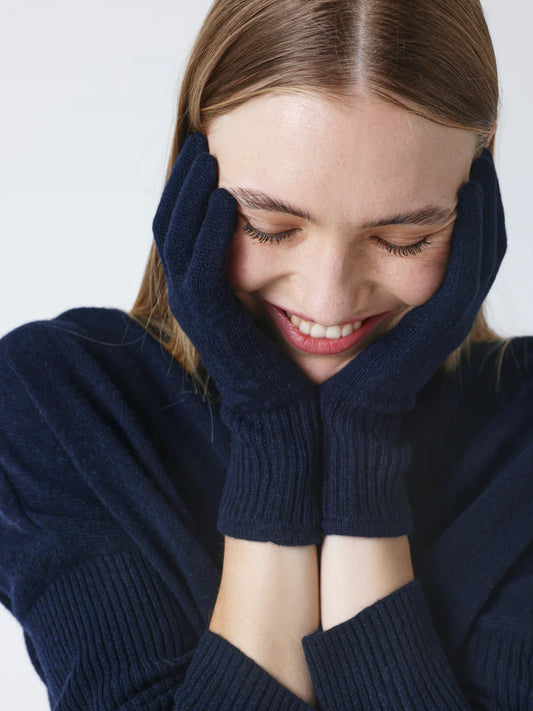 Guanti Absolut Cashmere Lorenza navy