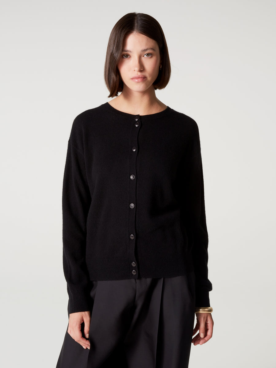 Cardigan Absoult Cashmere reversibile Lisette black