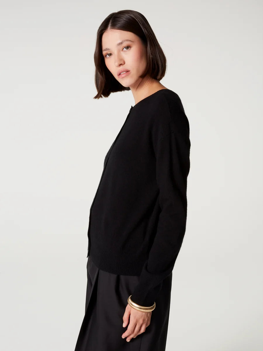 Cardigan Absoult Cashmere reversibile Lisette black