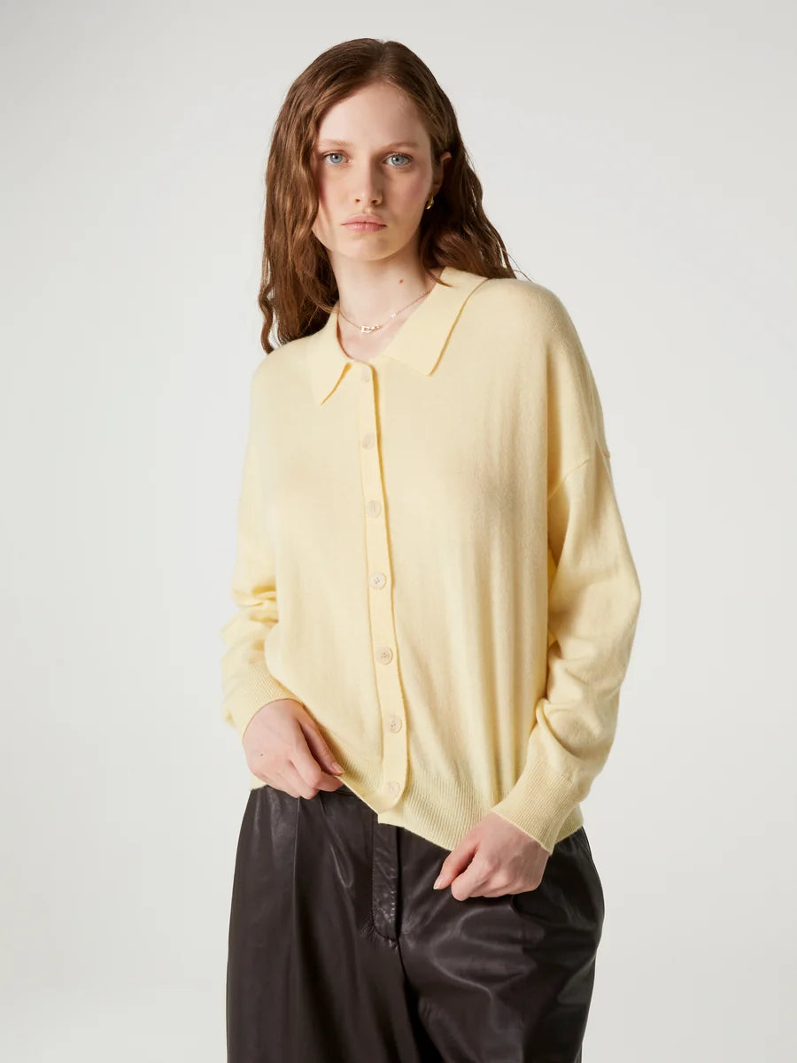 Cardigan Absolut Cashmere Majura light yellow
