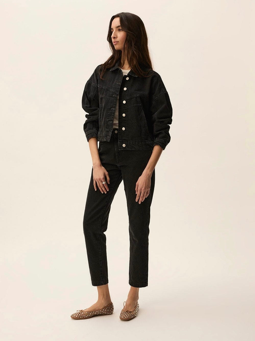 Giacca Des Petits Hauts Lova2 Denim nero