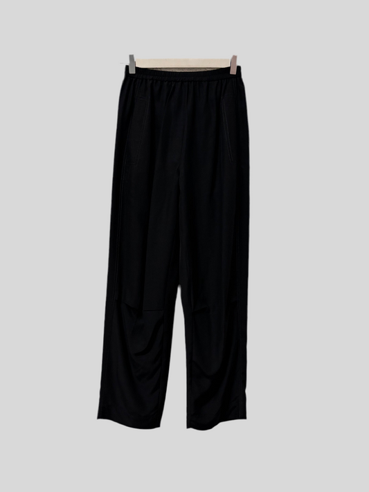 Pantalone Tela Scacco nero fluido