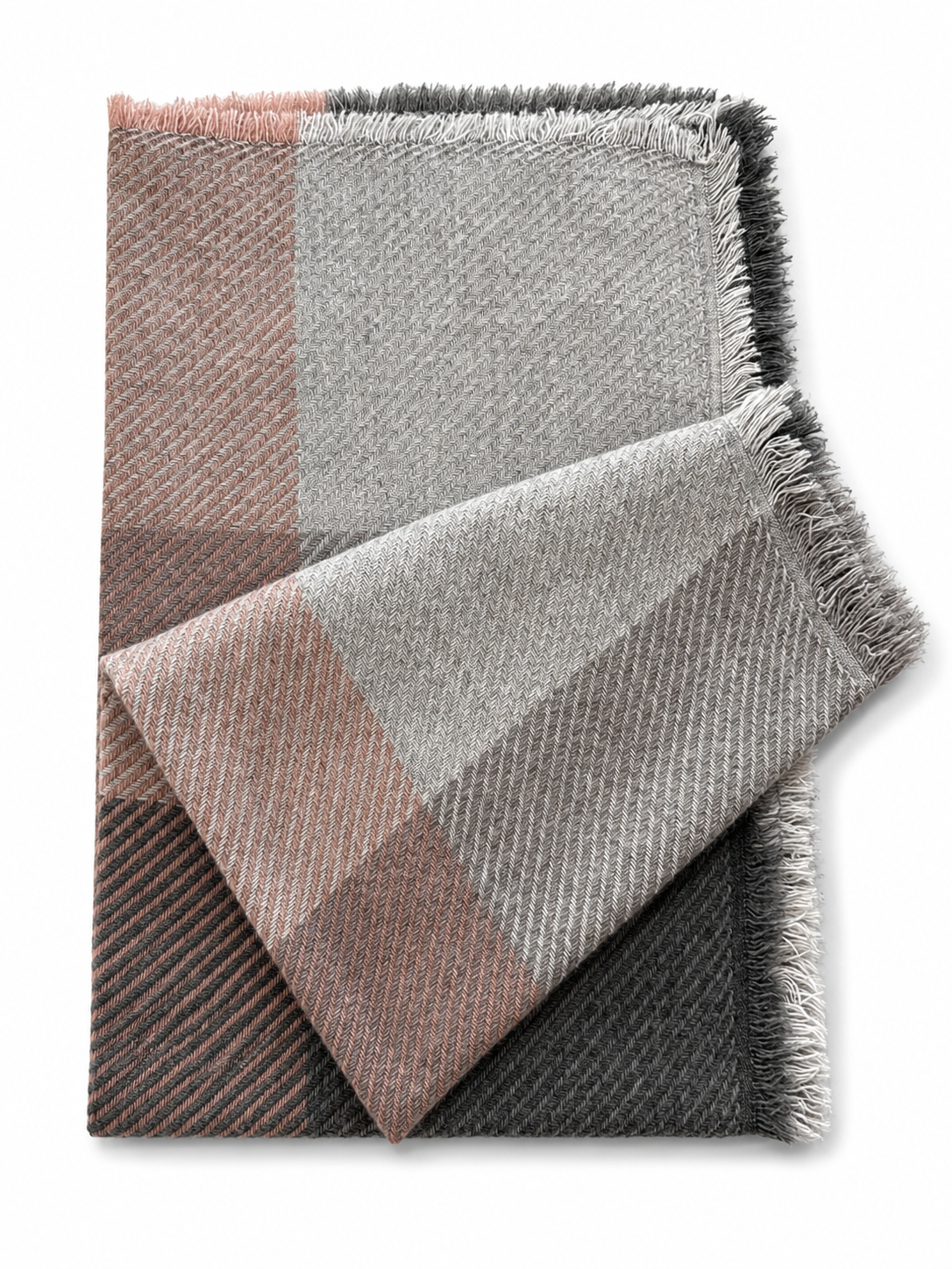Sciarpa Flirt check + diagonale rosa