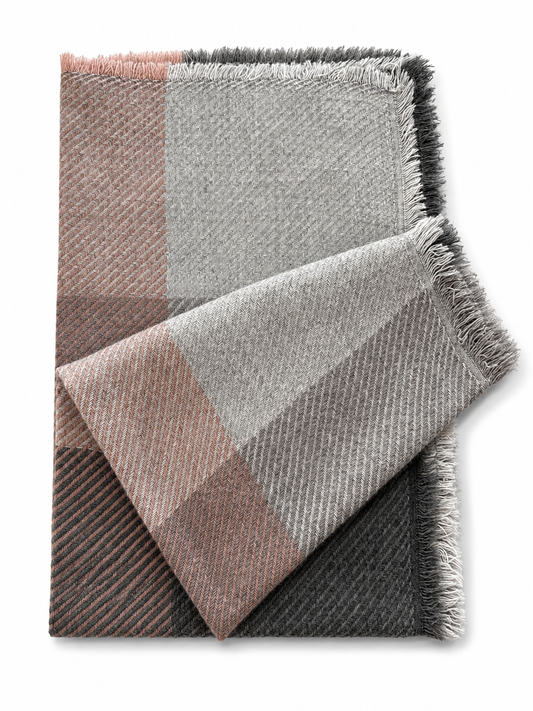 Sciarpa Flirt check + diagonale rosa