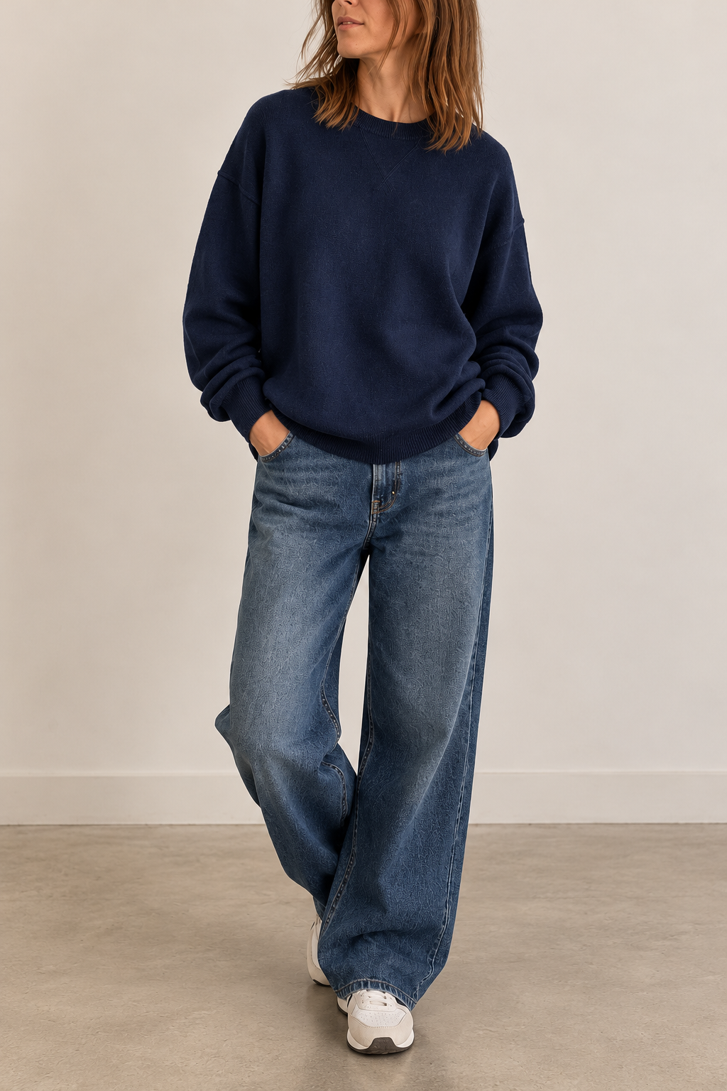Maglione Absolut Cashmere Andy navy - unisex
