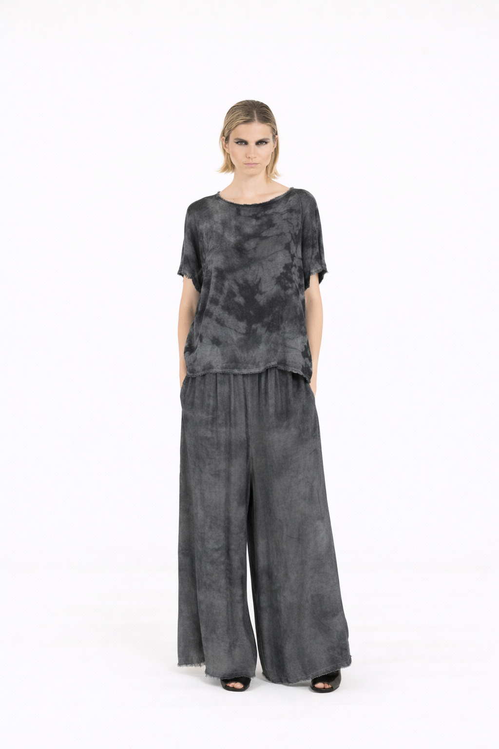 T-shirt Sanctamuerte Ash Grey Print 