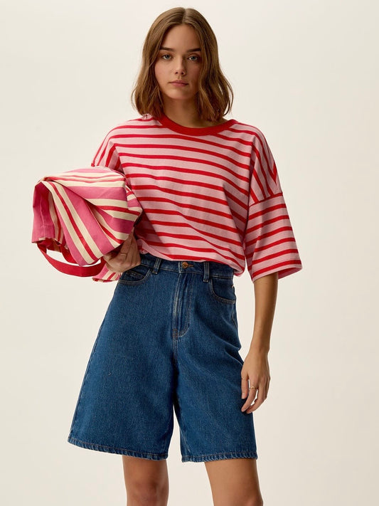 T-shirt Des Petits Hauts Josy Bubble/Tomato