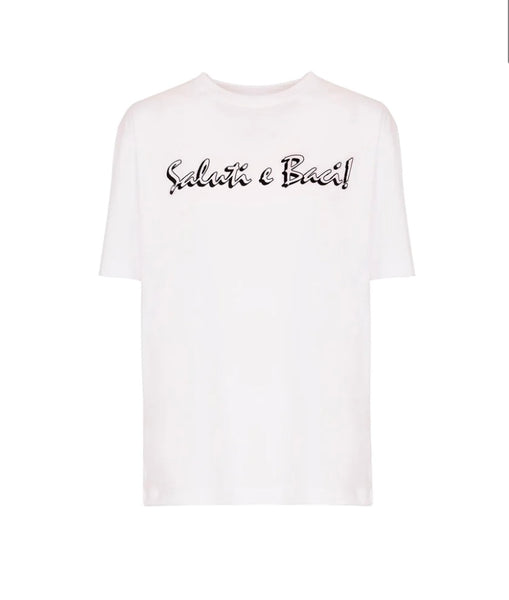 T-shirt Mimì à la Mer Saluti e Baci bianca