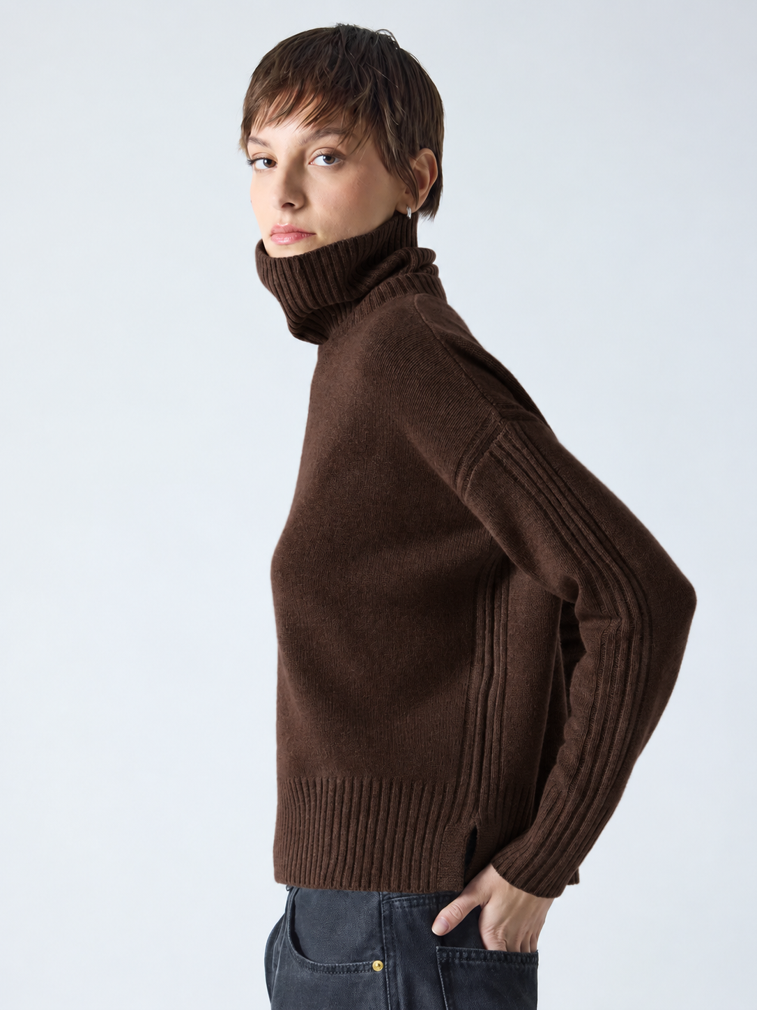 Maglione Absolut Cashmere Candace dark brown