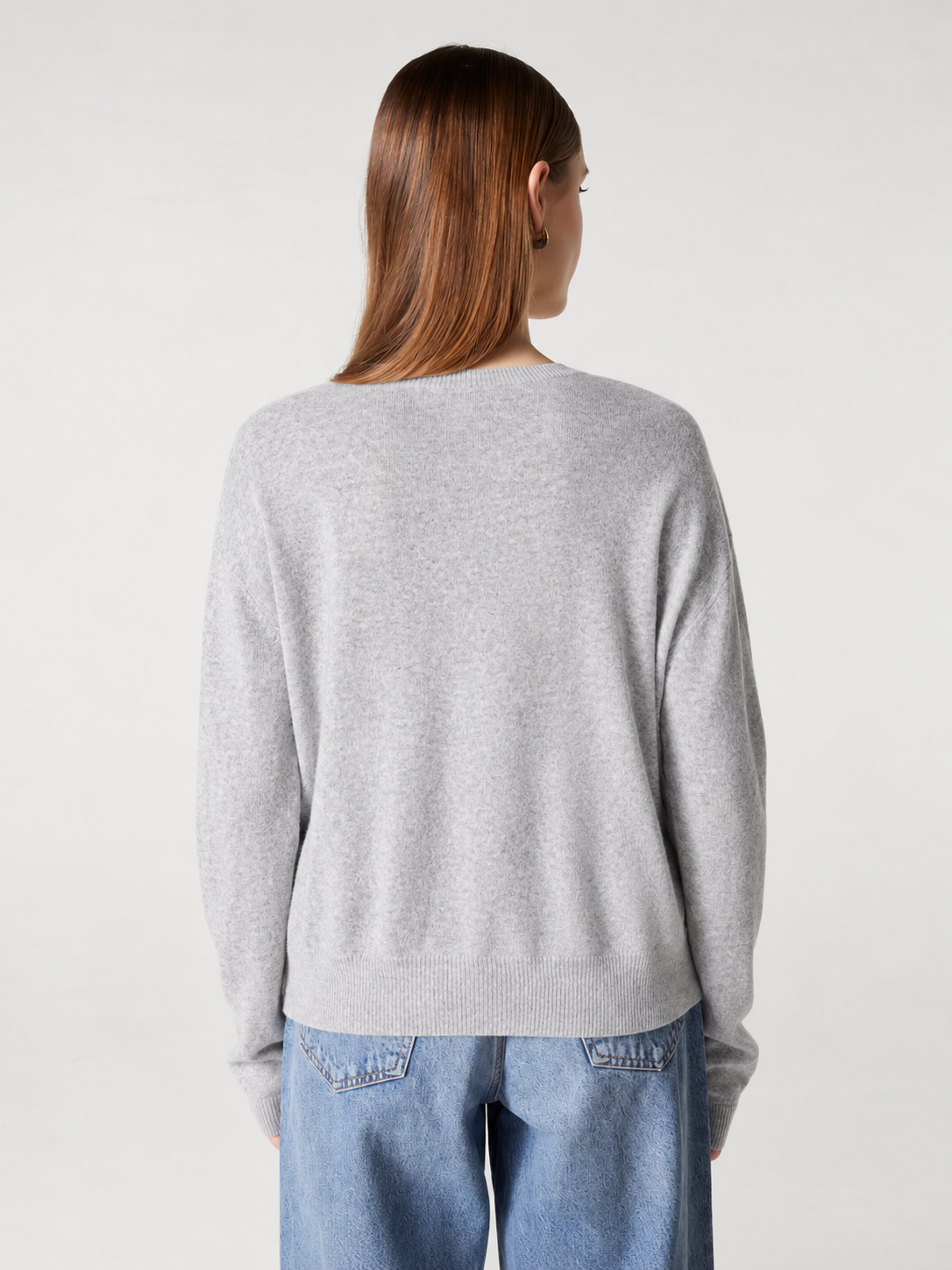 Cardigan Absolut Cashmere Lisette light heather grey