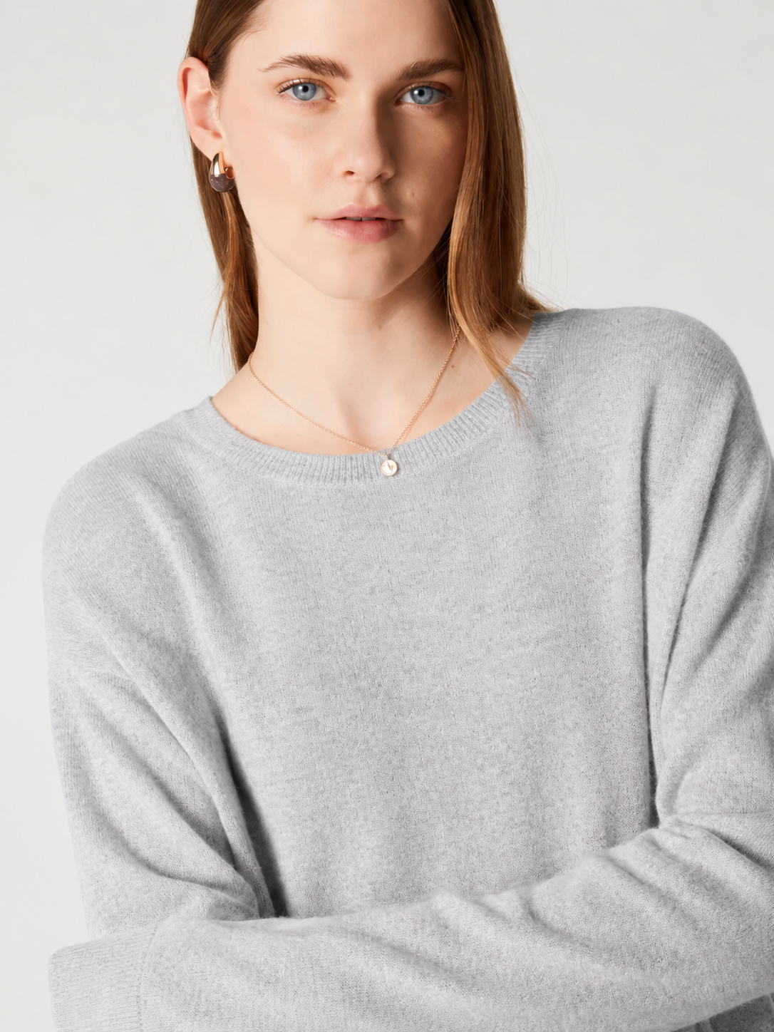Cardigan Absolut Cashmere Lisette light heather grey