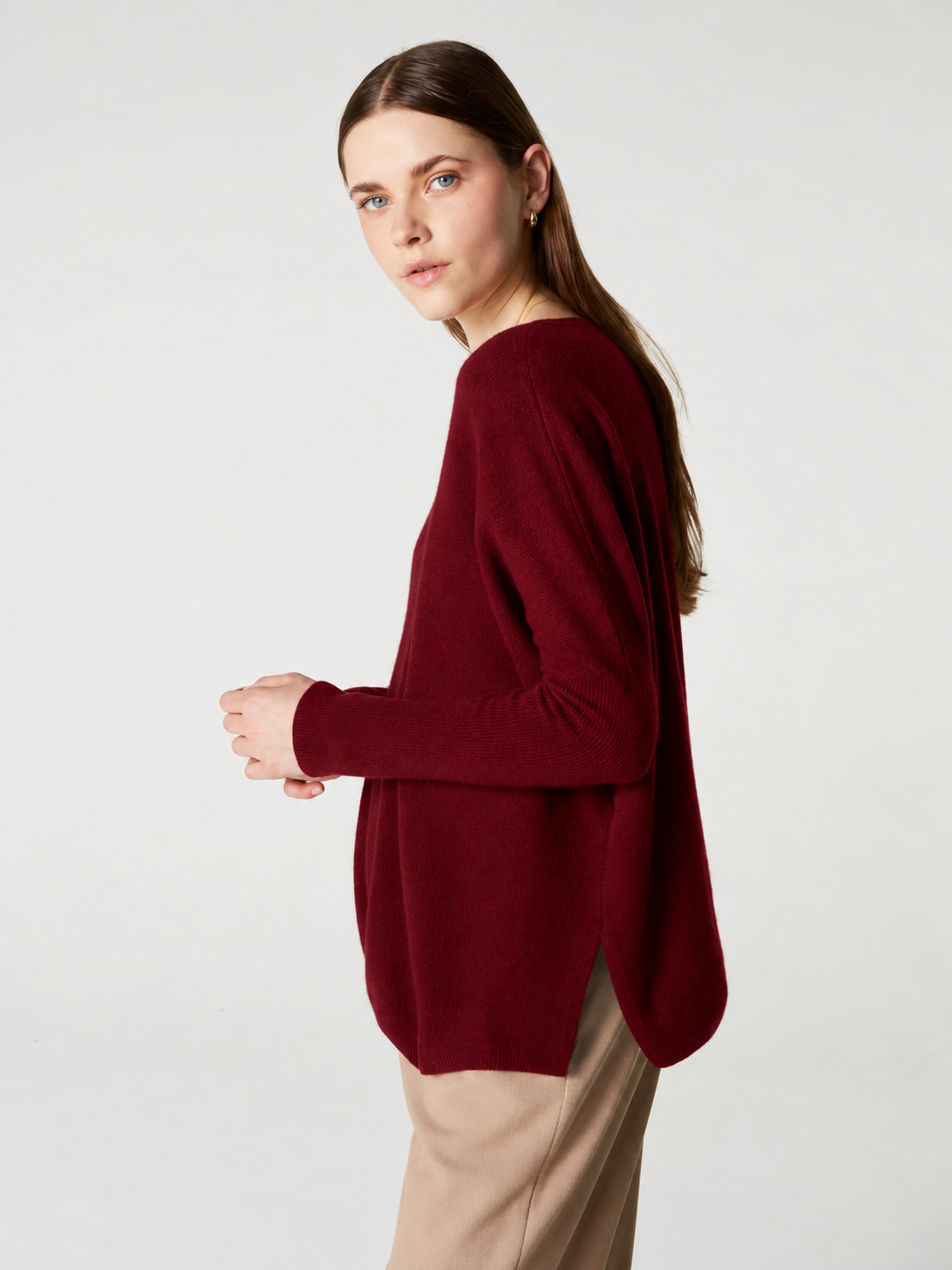 Maglione Absolut Cashmere Astrid deep cherry