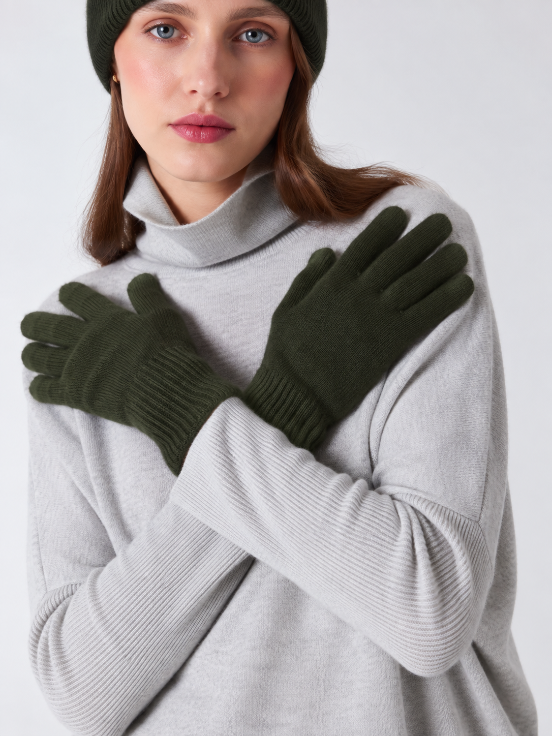 Guanti Absolut Cashmere dark artichoke