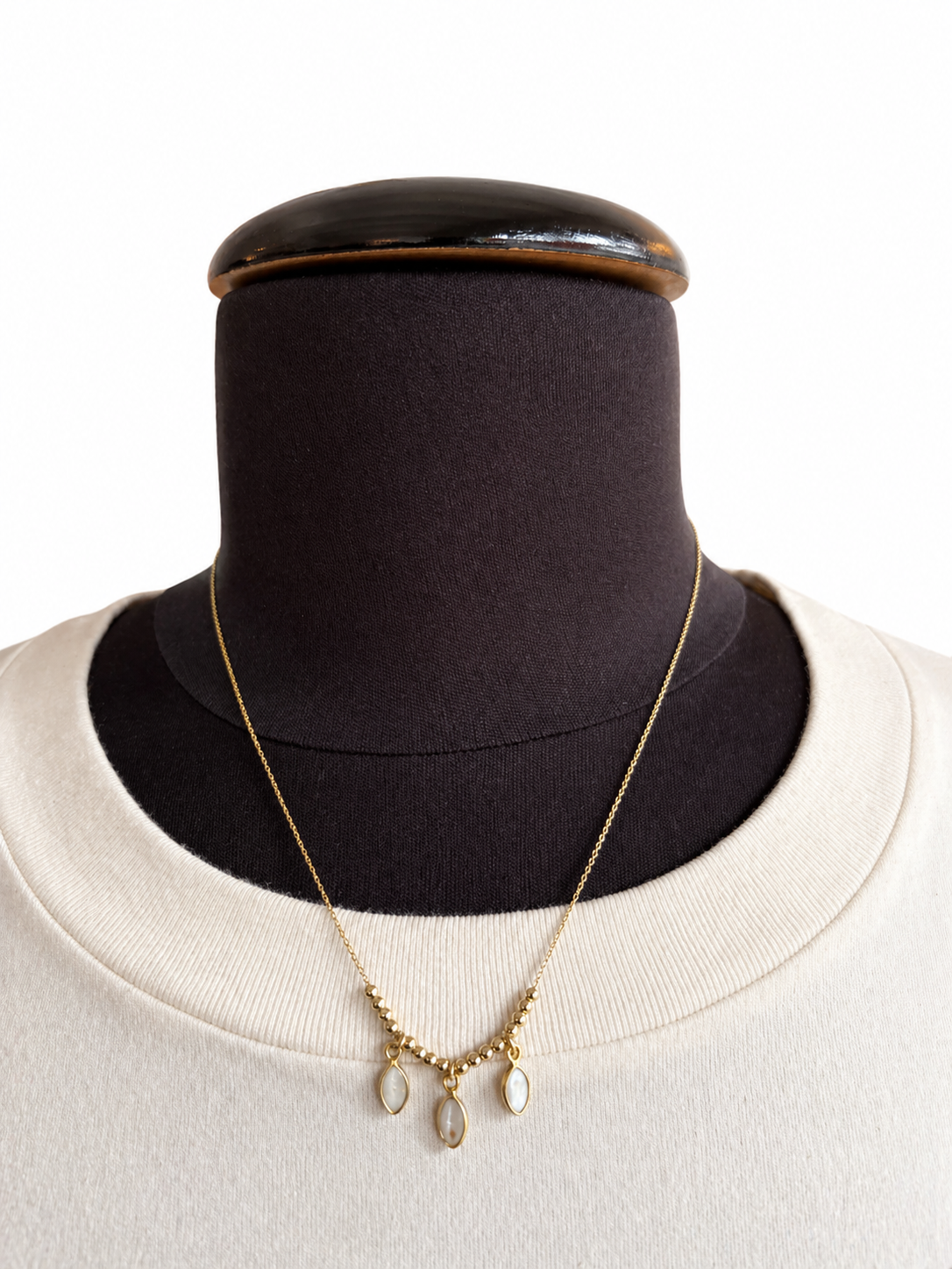 Collana Emmevi tre perle pendenti