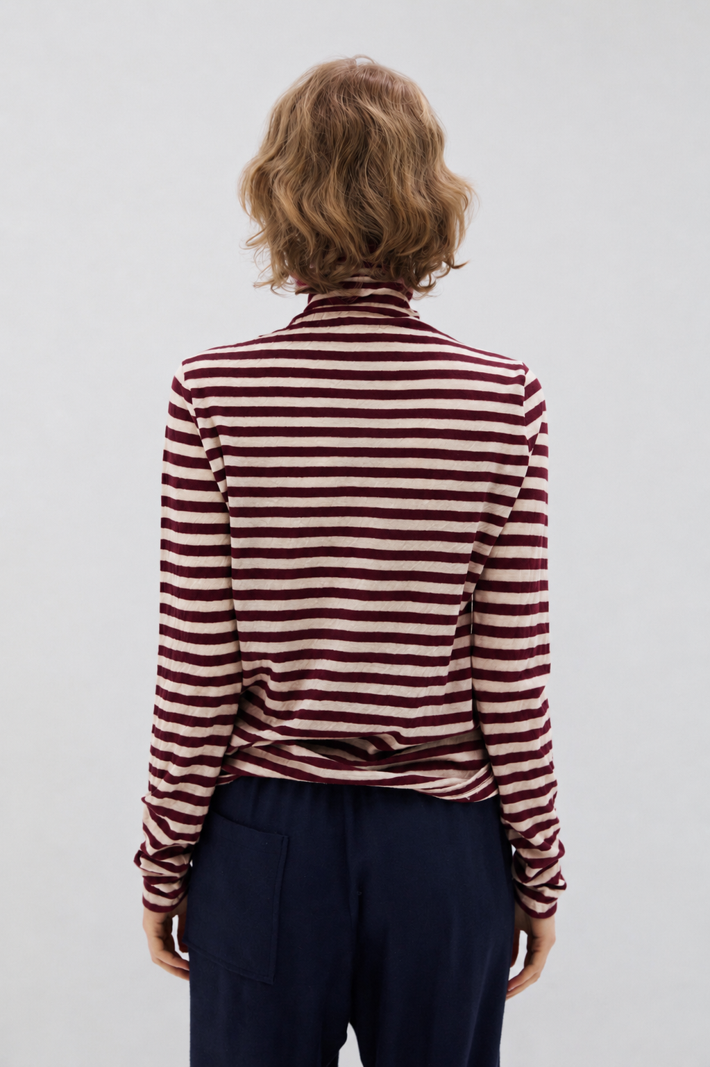 Maglia Phisique Du Role dolcevita a righe wine