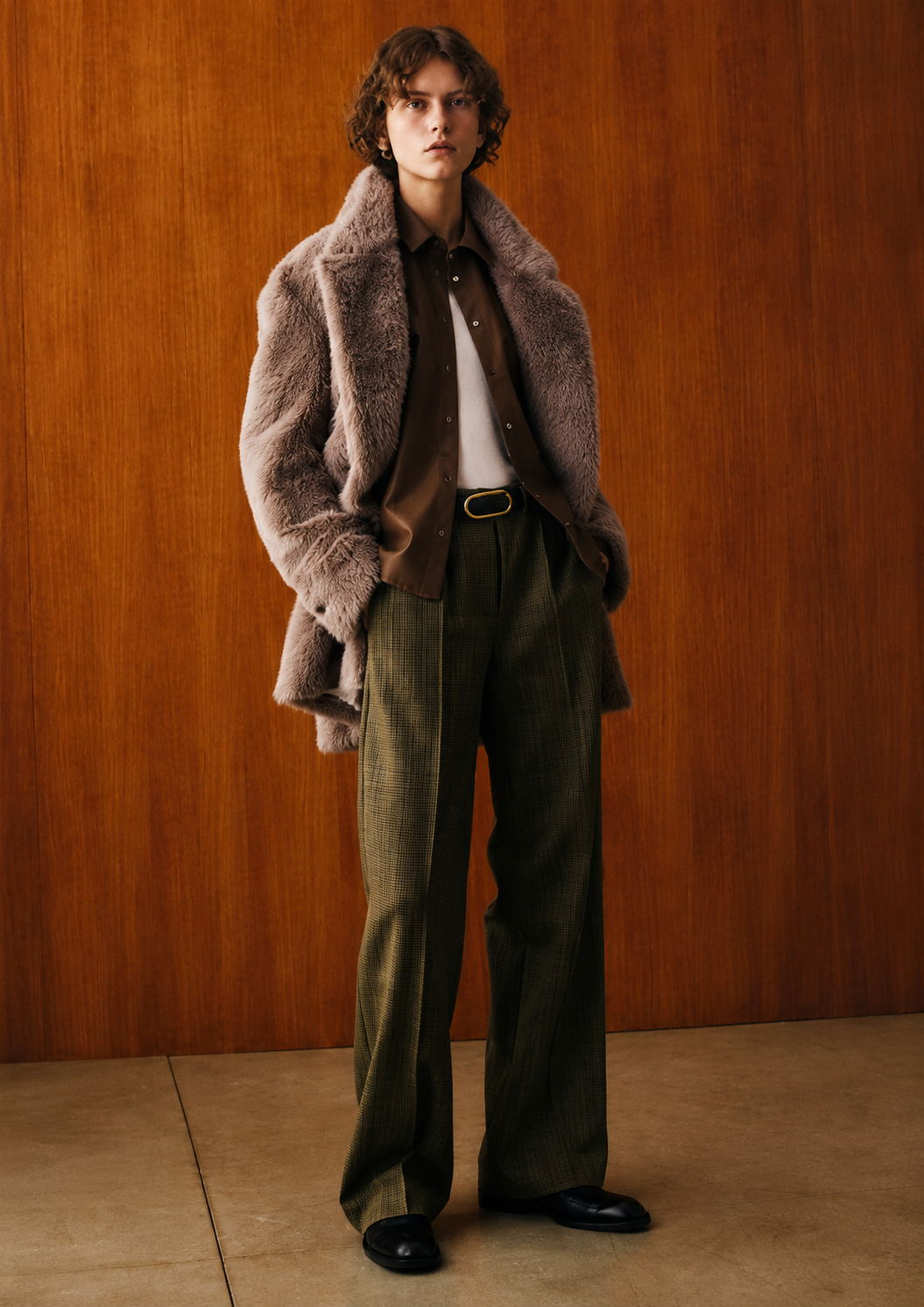 Giacca Tela Nomade pelliccia beige