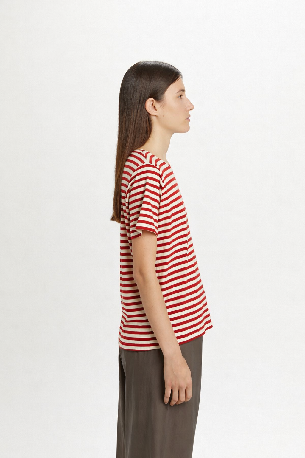 T-shirt Phisique Du Role a righe rosse