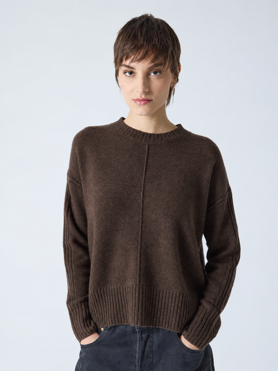 Maglione Absolut Cashmere Candace dark brown