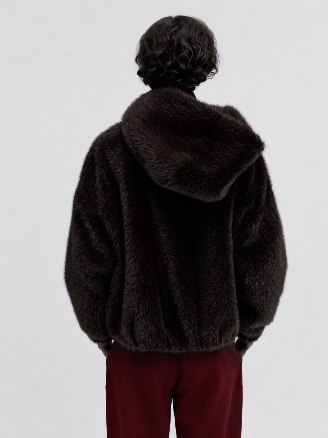 Giacca Tela Saki pelliccia bomber marrone