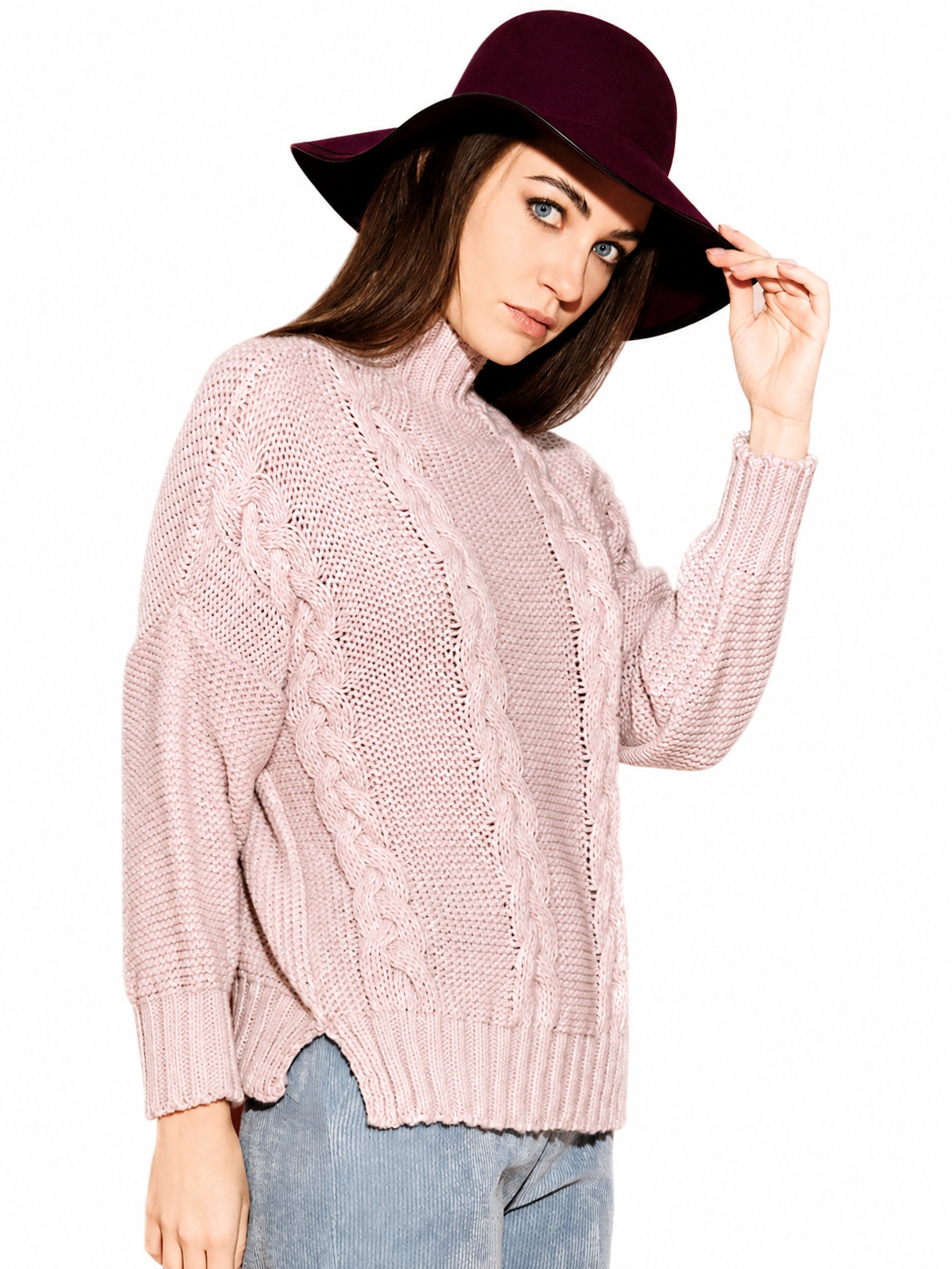 Maglione Flirt trecce rosa