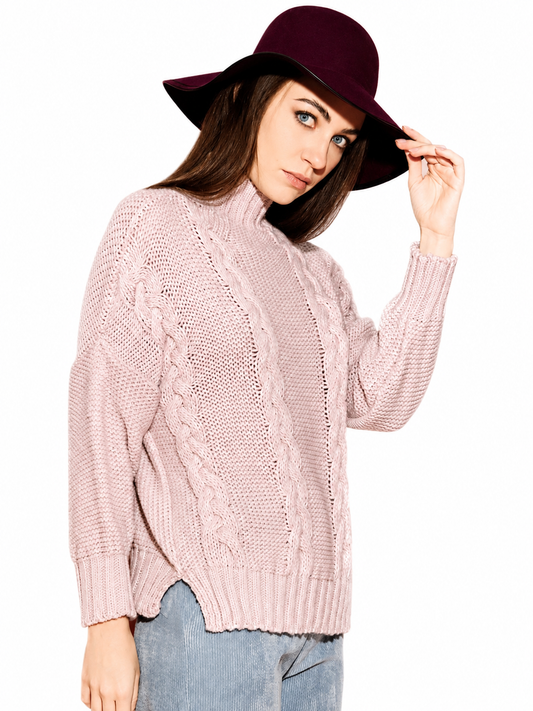 Maglione Flirt trecce rosa