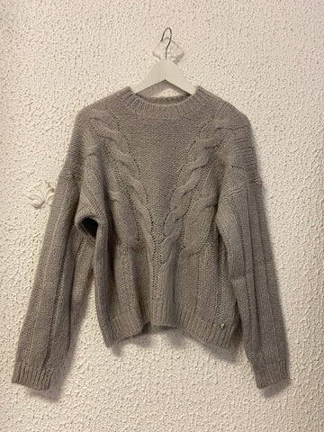 Maglione Flirt trecce grigio chiaro