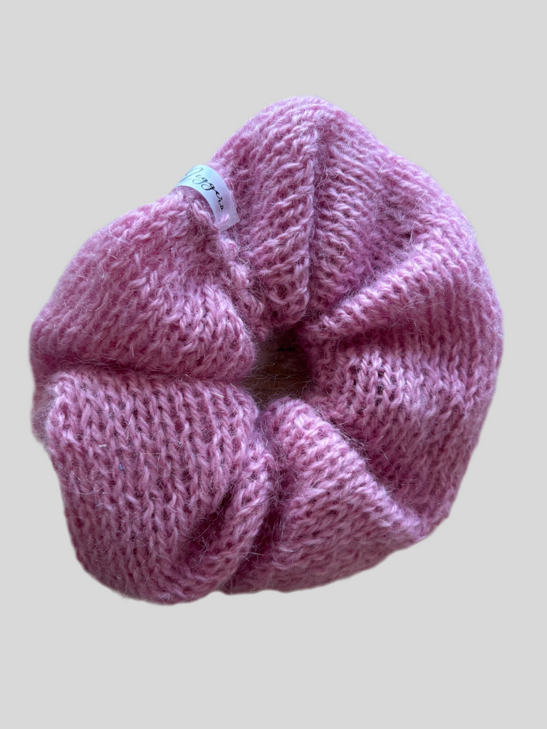 Scrunchie A Fior Leggero mohair rosa