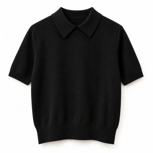 Maglia Laboratorio polo cashmere nera