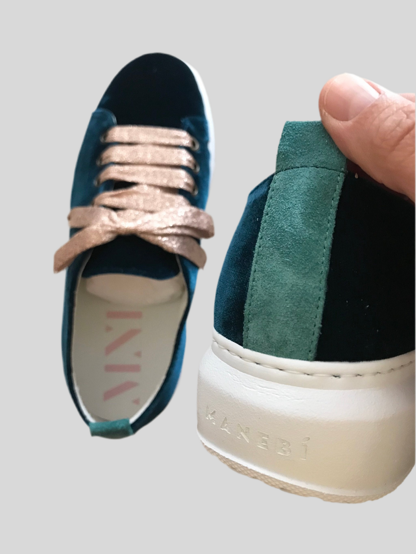 SPECIAL PRICE * Manebì velvet petrol green sneakers