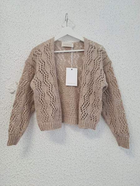 Cardigan Chiara Bertani lurex beige