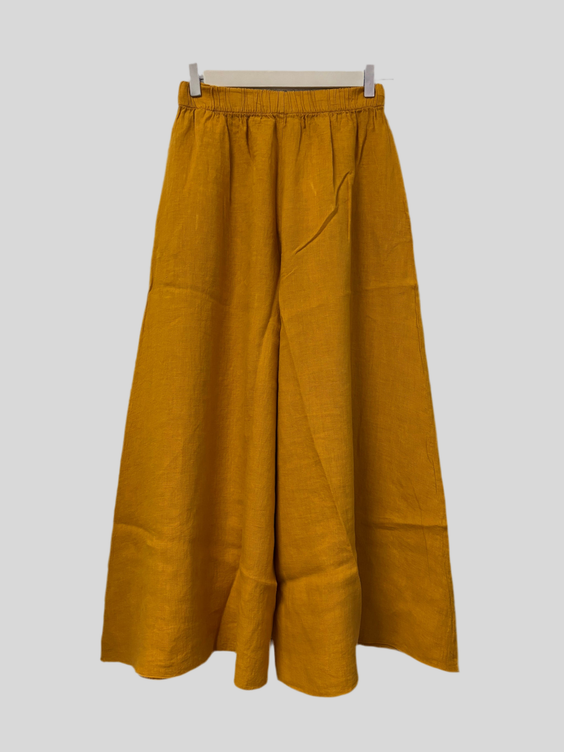 Pantalone TreBarraBi Pupa Lin Duck lino arancio ampio