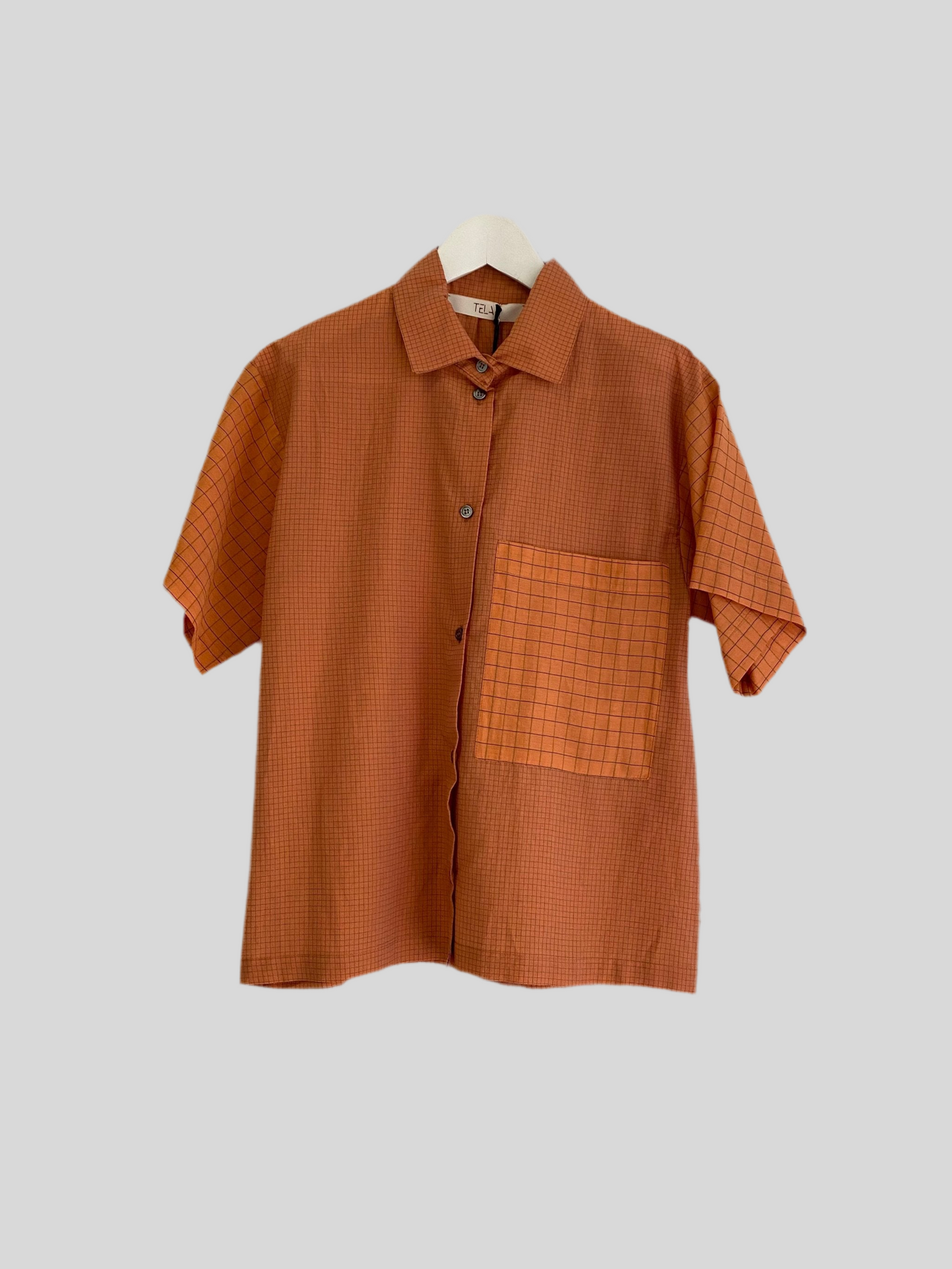 SPECIAL PRICE * Camicia Tela quadretto arancio