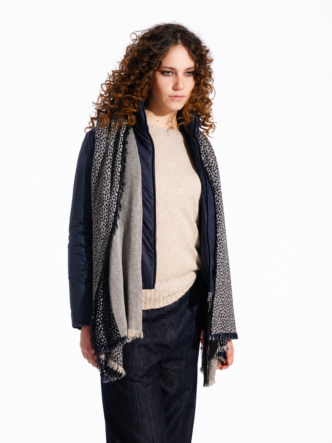 Giacca Flirt doppia cappa blu