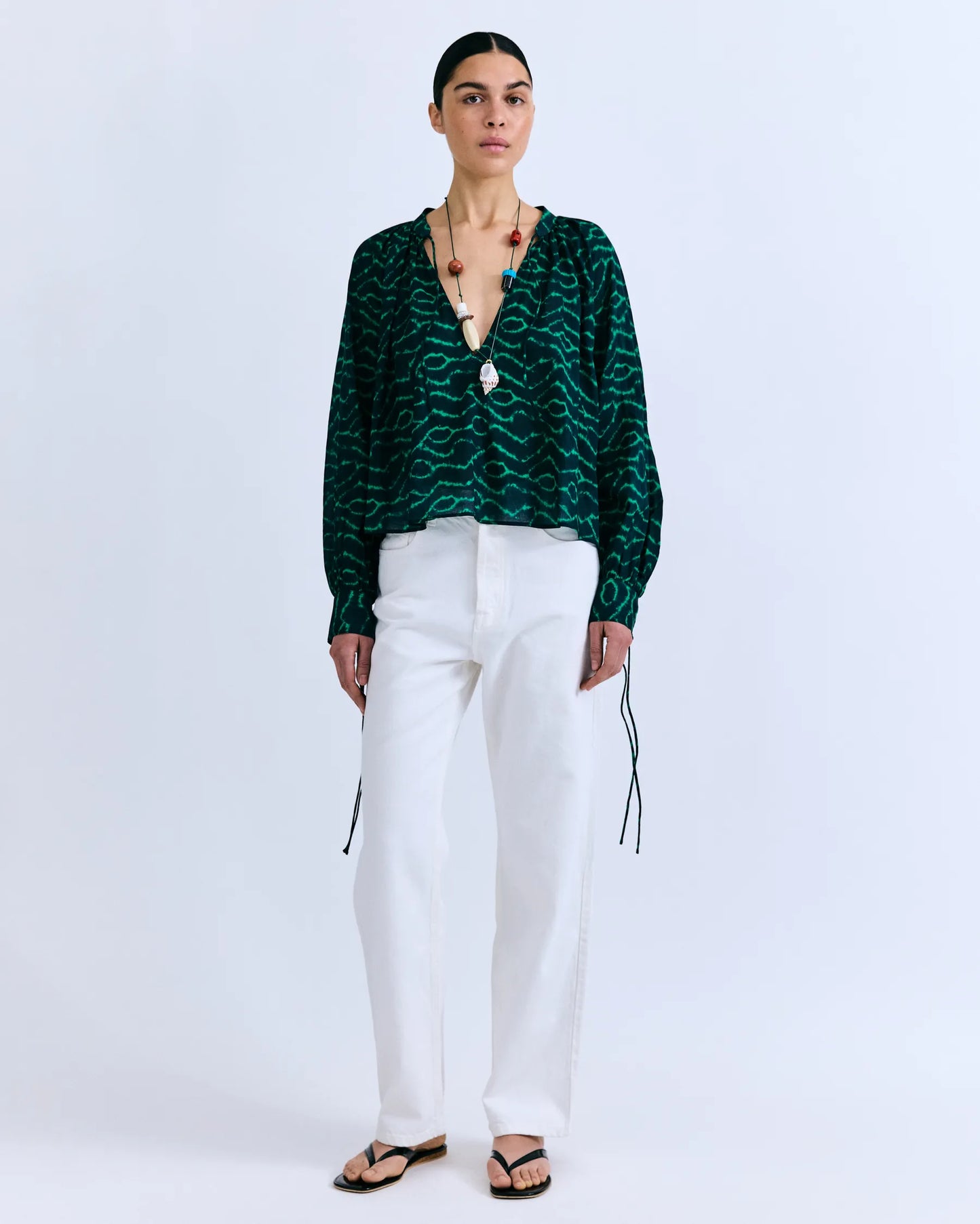 Camicia Love Stories Breeze dark green
