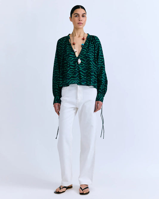 Camicia Love Stories Breeze dark green