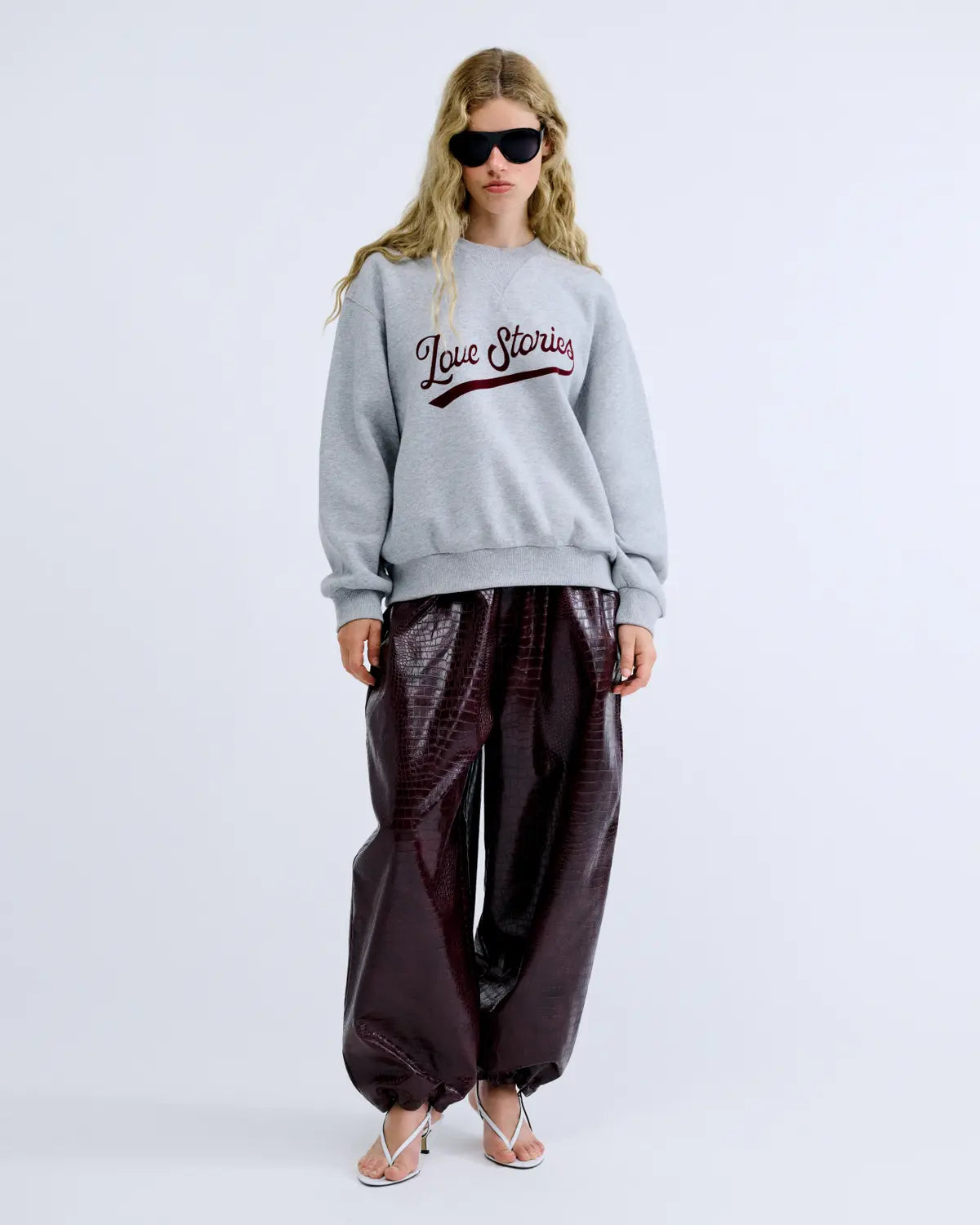 Felpa Love Stories Sloane light grey