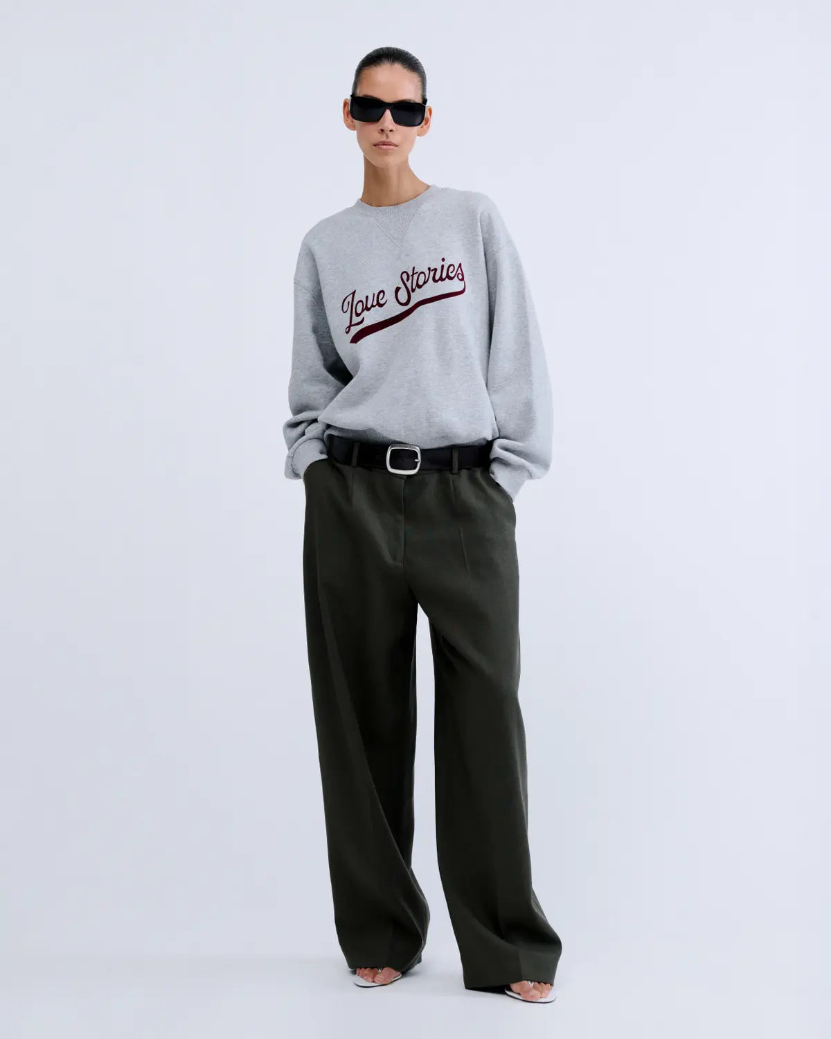 Felpa Love Stories Sloane light grey