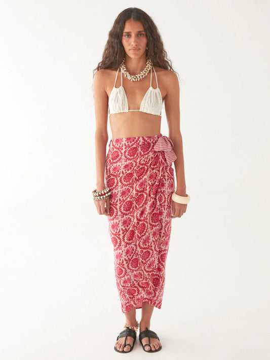Gonna Maison Hotel Flamingo Grooves Amara Skirt Hot Pink