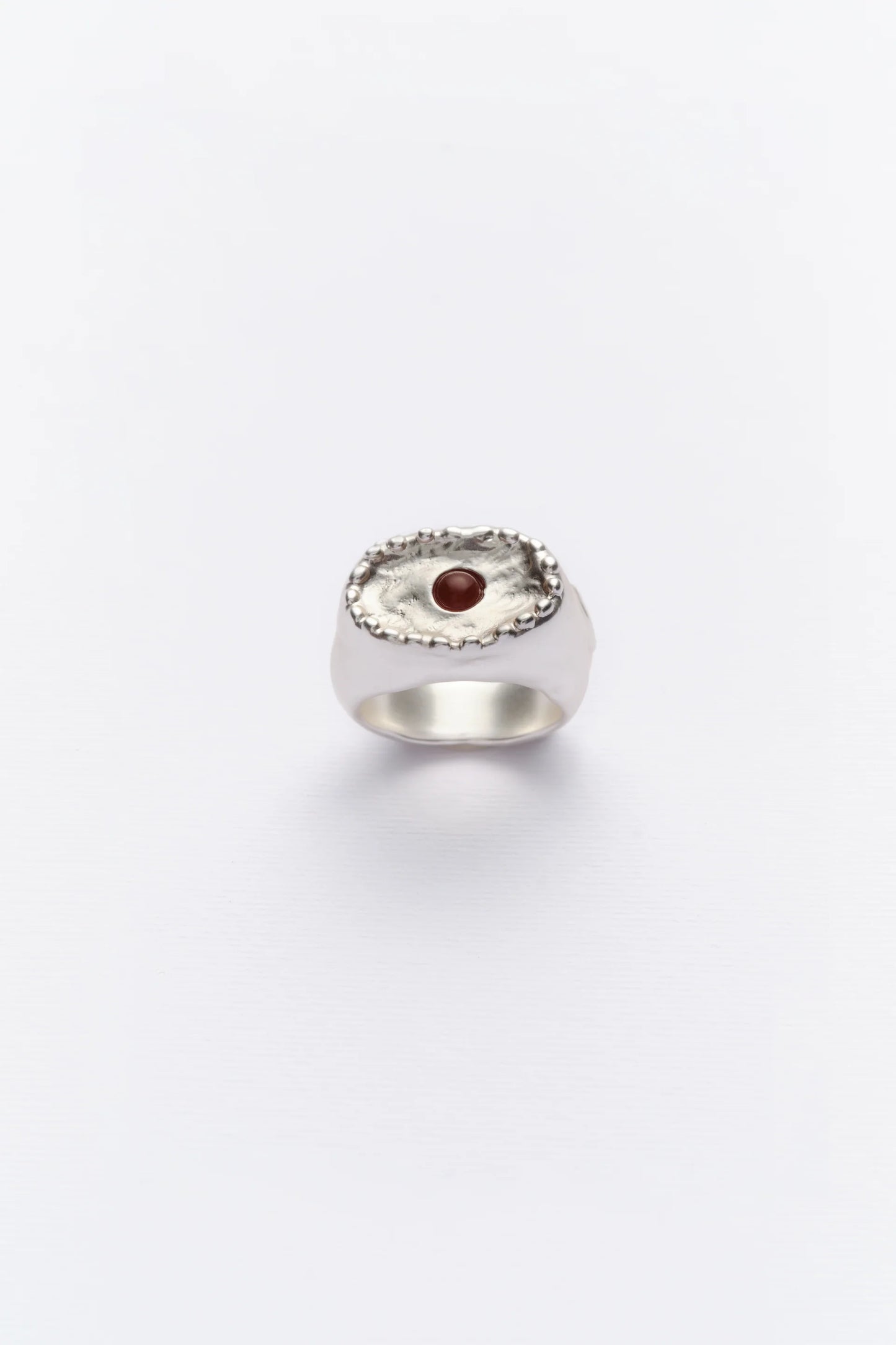 Anello Outerin Antique Ring Red Silver