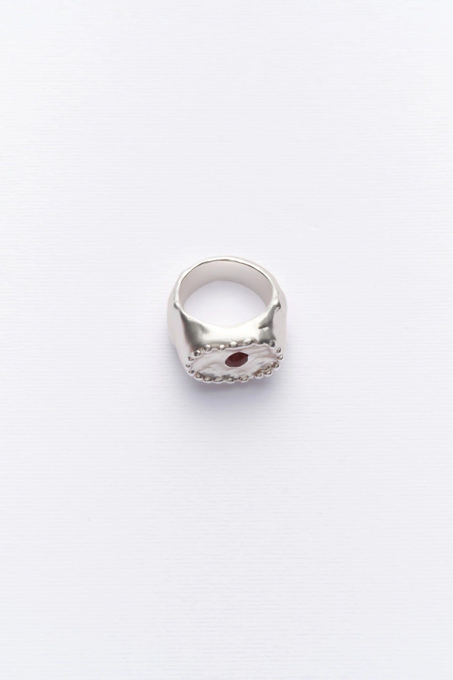 Anello Outerin Antique Ring Red Silver