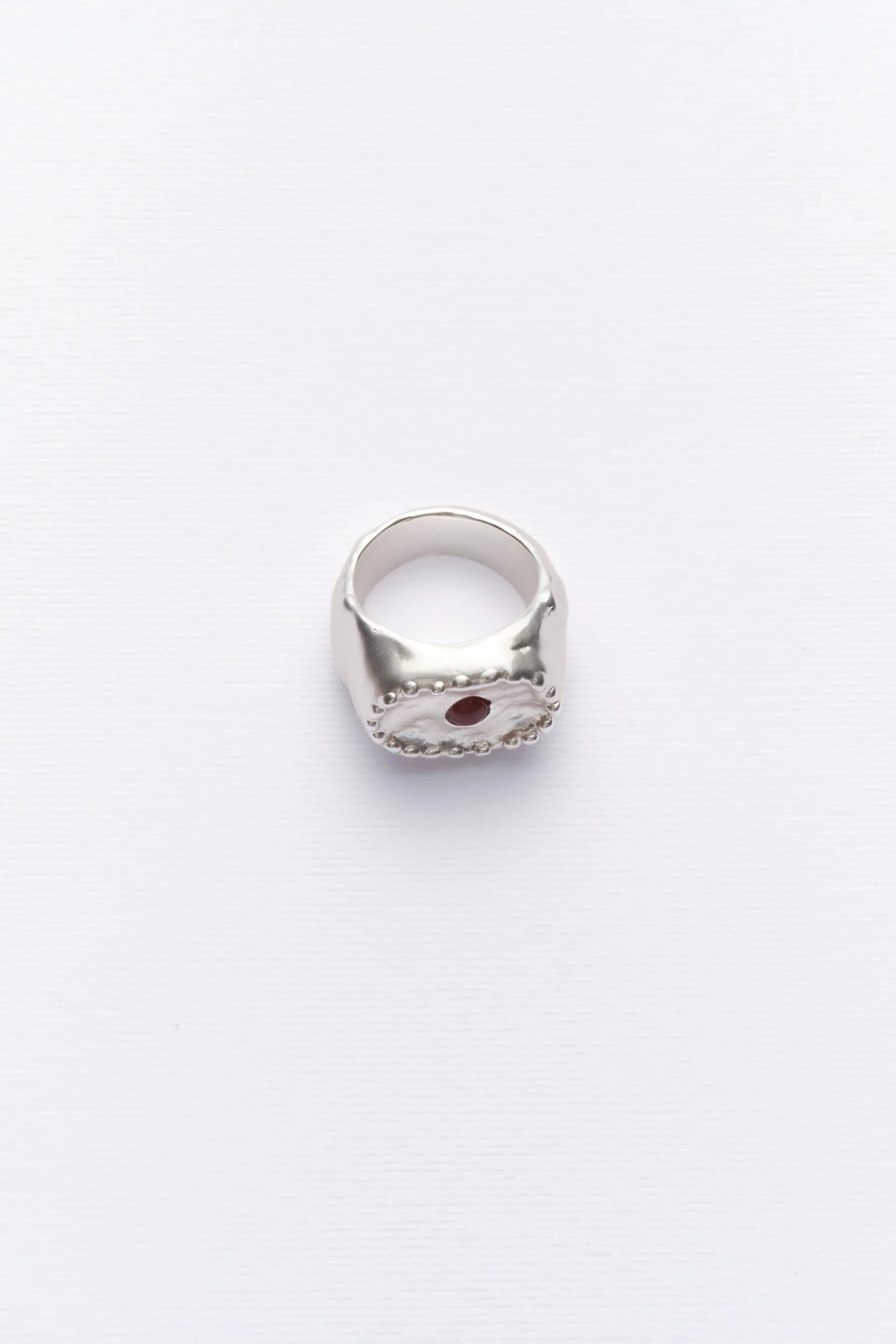 Anello Outerin Antique Ring Red Silver