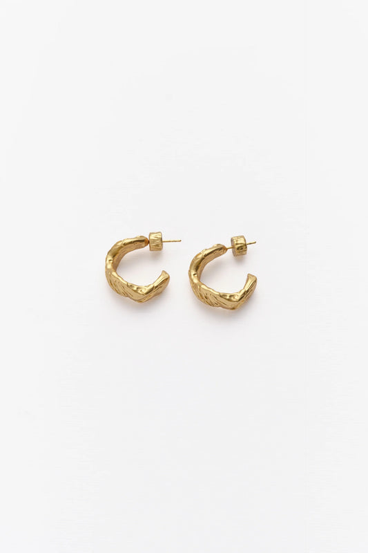 Orecchini Outerin Layered Earth Hoop Gold