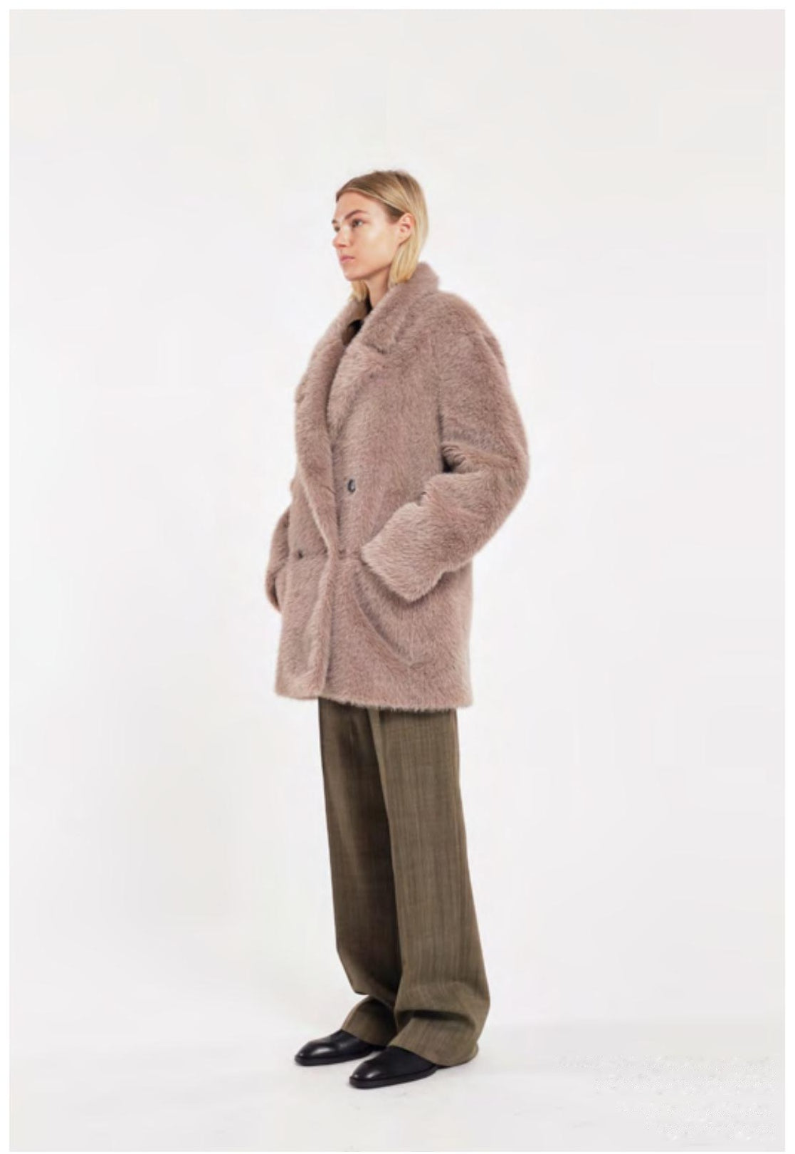 Giacca Tela Nomade pelliccia beige