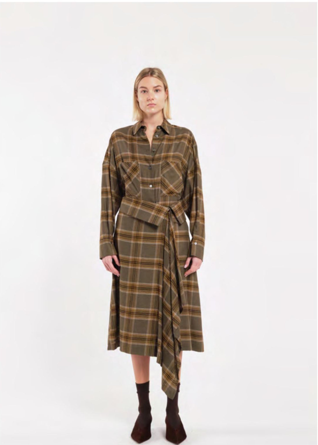 Camicia Tela Nora garza tartan
